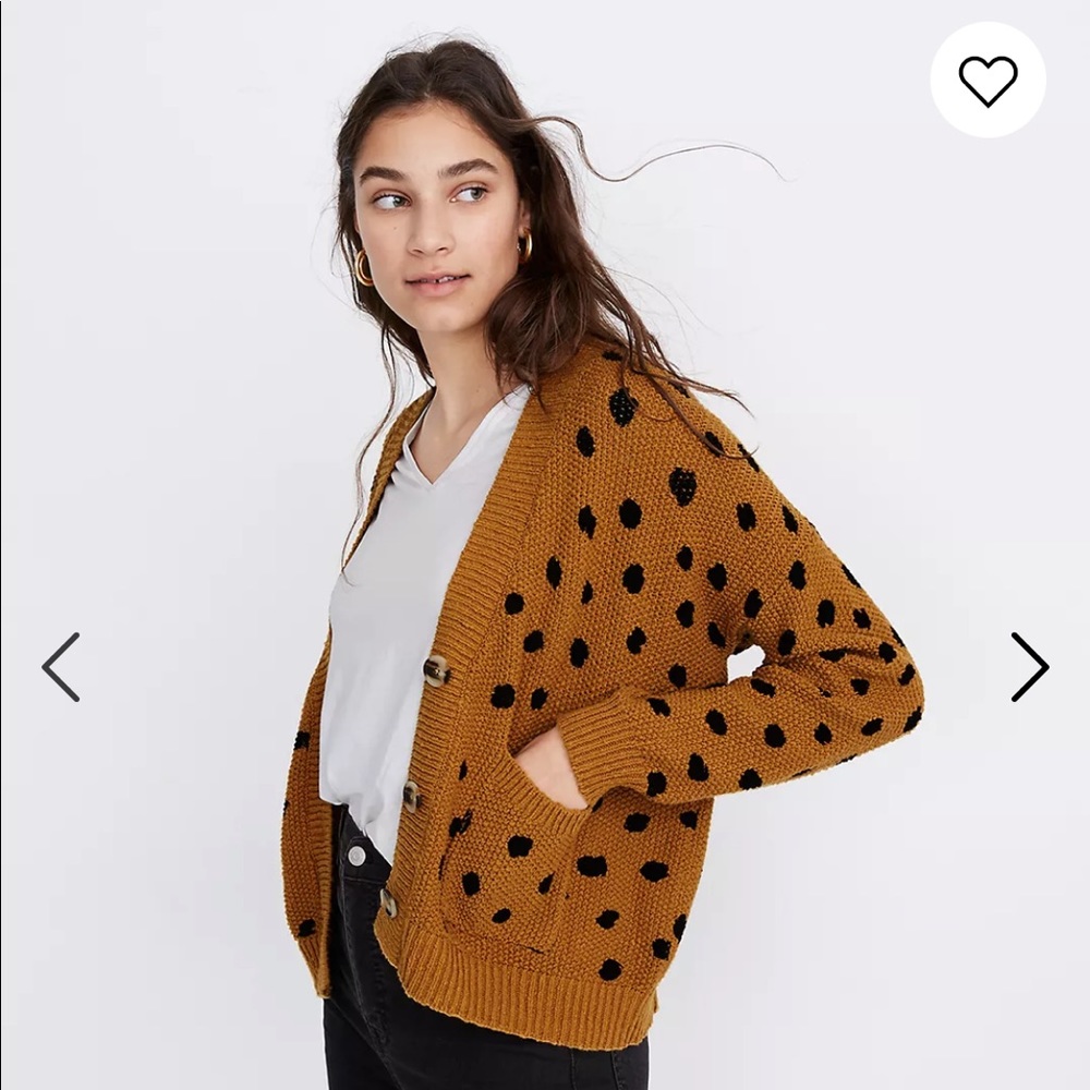 Madewell Hillview Cardigan Sweater in Painted Spots, XXS